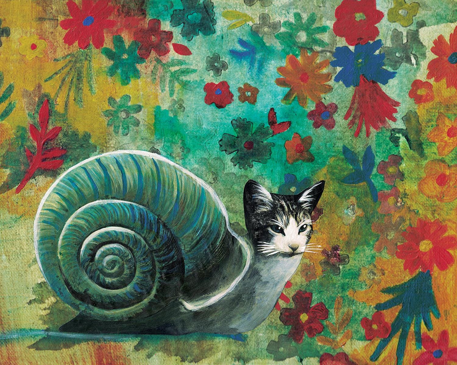 Custom Animal Painting, Commission for Original Mixed Media Painting, Weird Cat Art, Vintage Dog Portrait, Alligator Art Print, Illustration - Thumbnail 6