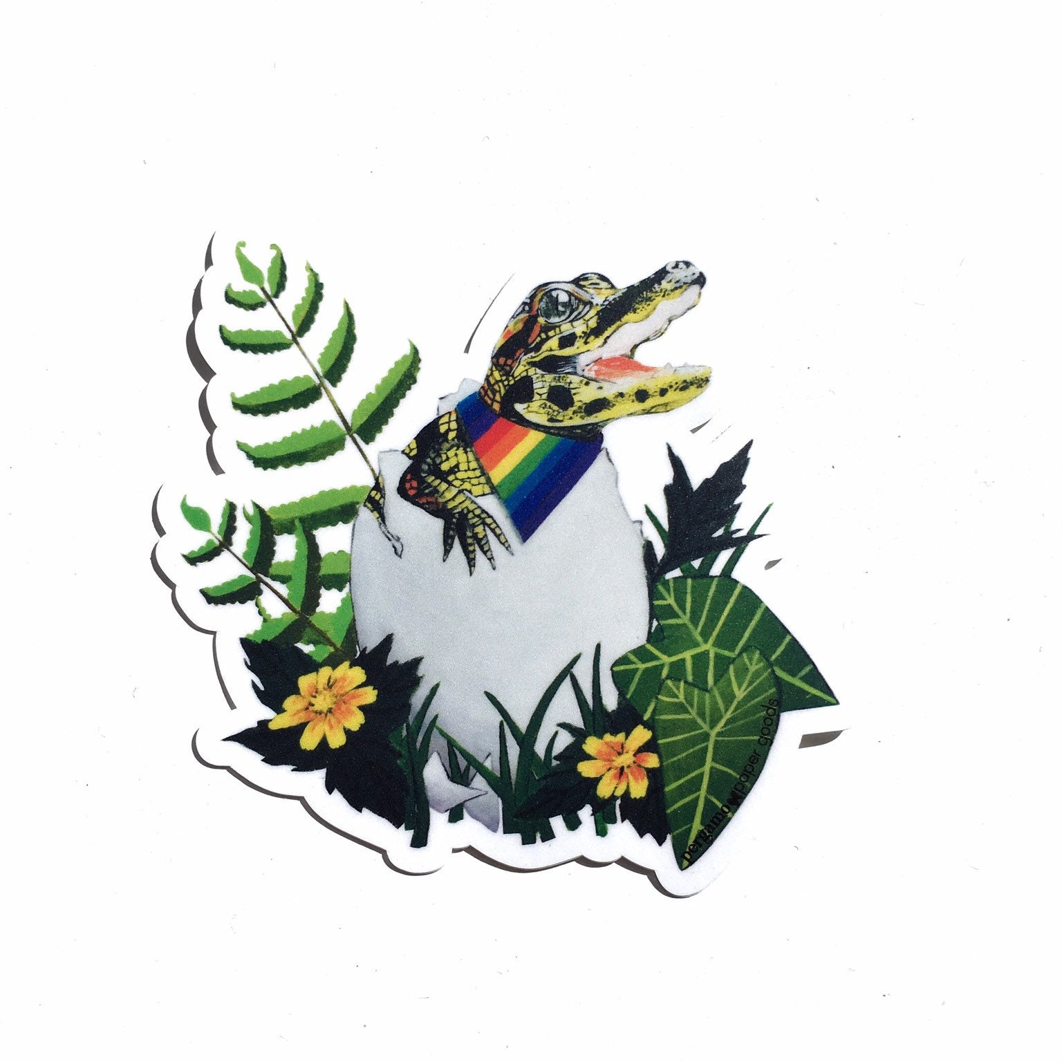 Gay Pride Sticker, Gay Stickers, Rainbow Alligator Vinyl Laptop Phone Macbook Bumper Yeti Decals, Outdoors Decal, Bisexual LGBTQ LGBT Queer - Thumbnail 3