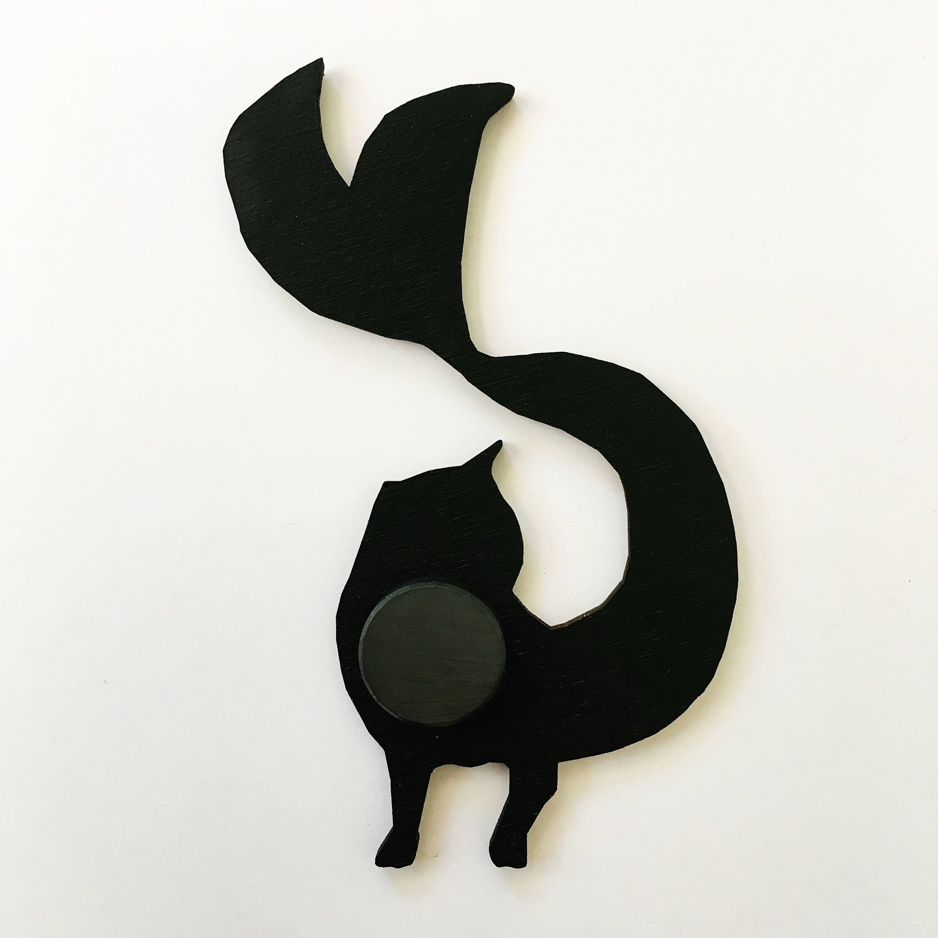 Mermaid Cat Magnet, Weird Cat Mom Magnets Fridge, Animal Lover Housewarming Gift, Retro Vintage White Kitten Rescue Foster Cats Gifts - Thumbnail 5
