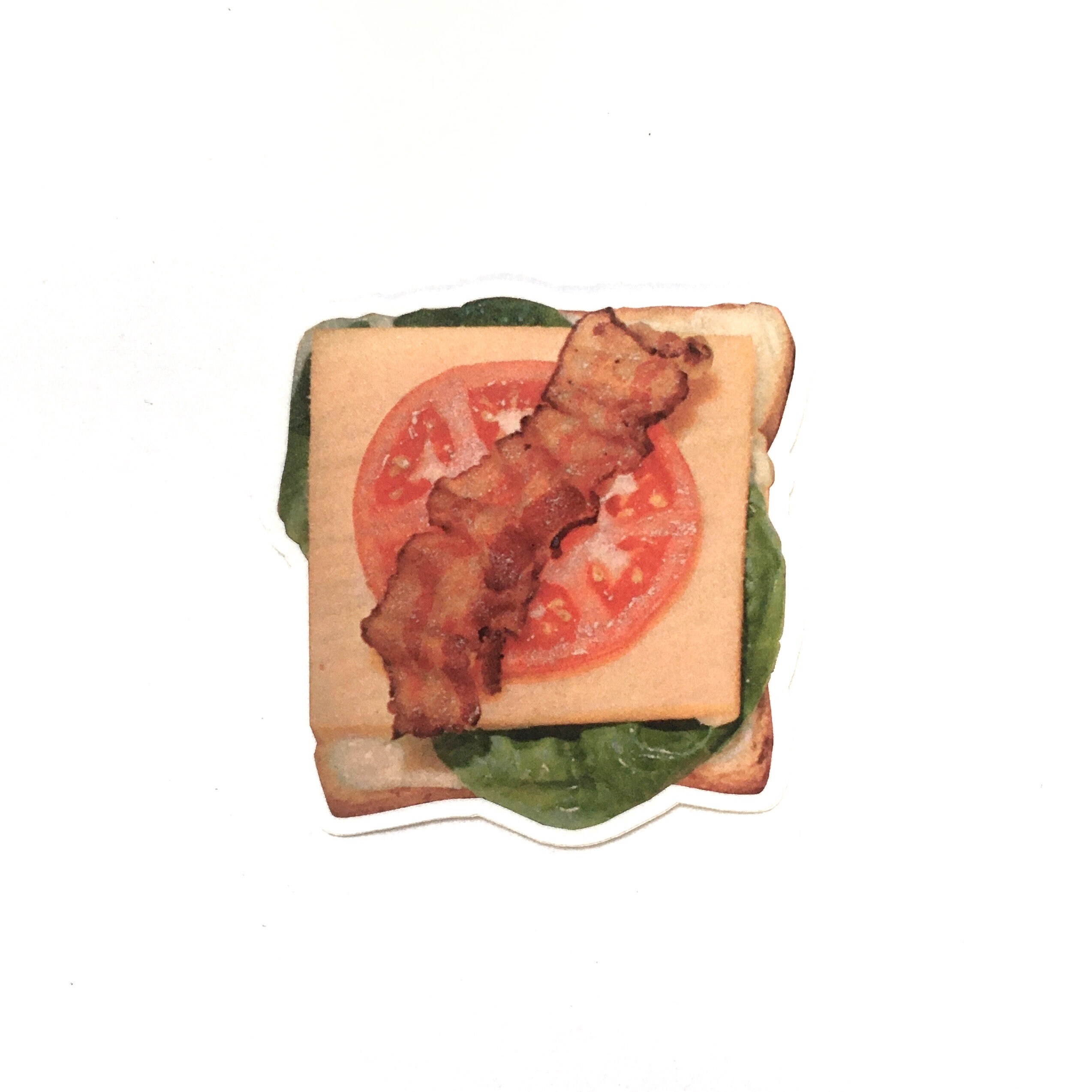 Vintage Food Sticker, Bacon Sandwich, Weird Vinyl Stickers Laptop, Ugly Retro Bumper Decals, Outdoor Car Yeti Phone Decal, Waterbottle - Thumbnail 2