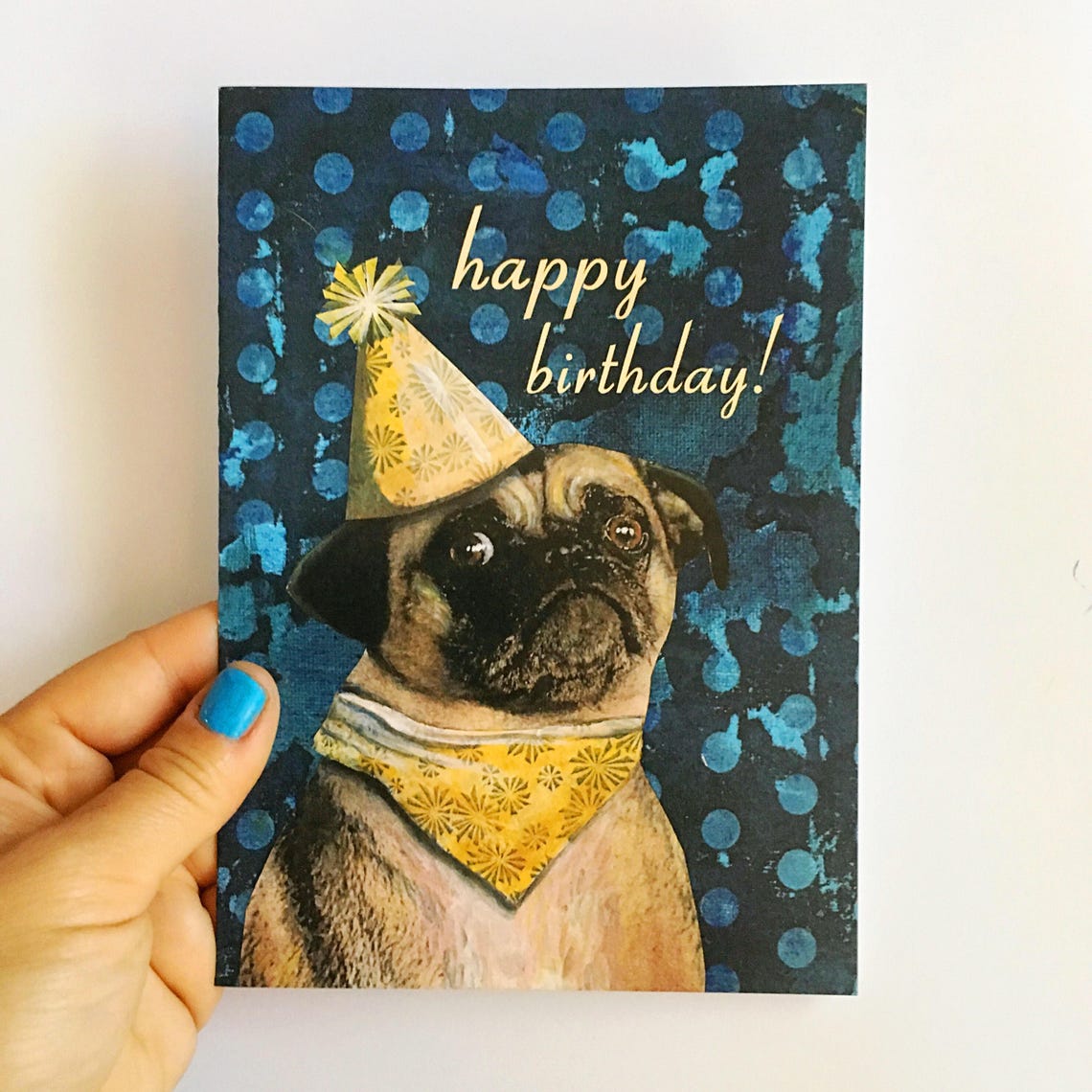 Mops Geburtstagskarte alles Gute zum Geburtstag Etsy