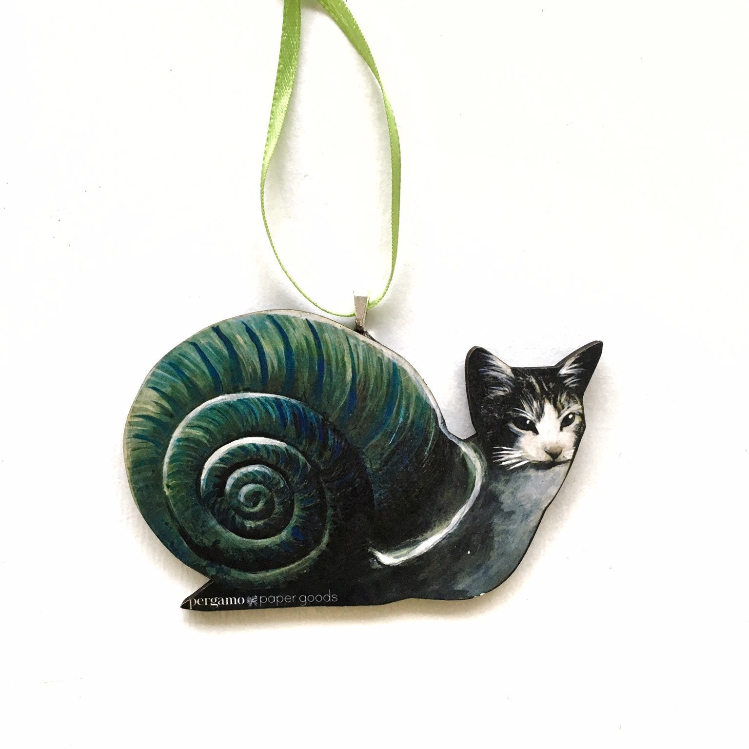Weird Cat Ornament, Holiday Cat Christmas Ornament, Gifts for Cat Lovers, Retro Christmas, Illustrated Kitten, Cat Mom, Laser Ornement - Thumbnail 5