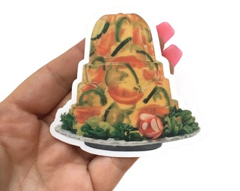 Aspic Sticker, Vintage Food, Weird Vinyl Stickers Laptop, Ugly Retro Bumper Decals, Outdoor Car Yeti Phone Decal, Waterbottle Junk Journal