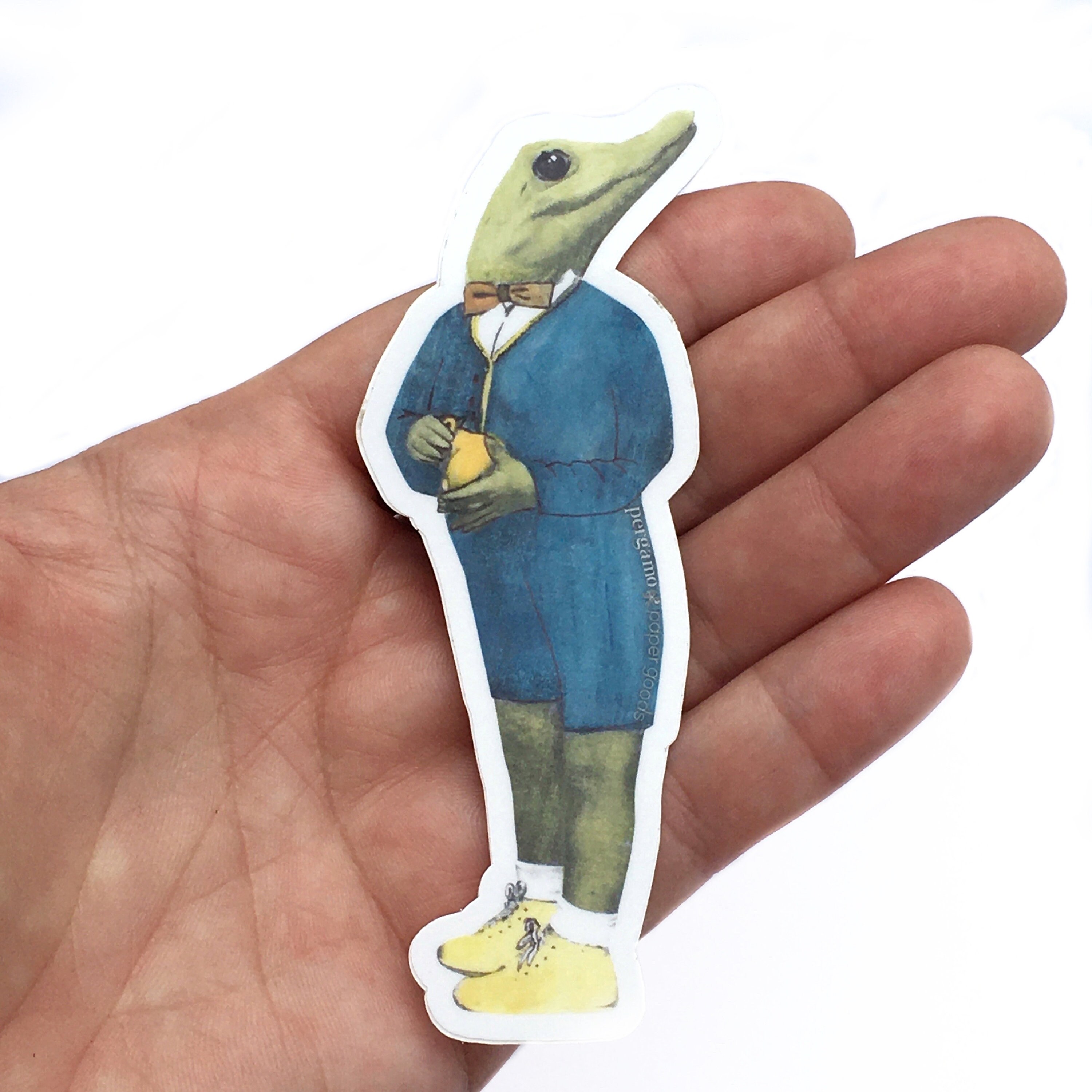 Cute Alligator Sticker, Weird Vinyl Stickers, Laptop Decal, Bumper Pack, Florida Decals, Vintage Retro Collage, Strange Ugly Surreal Art