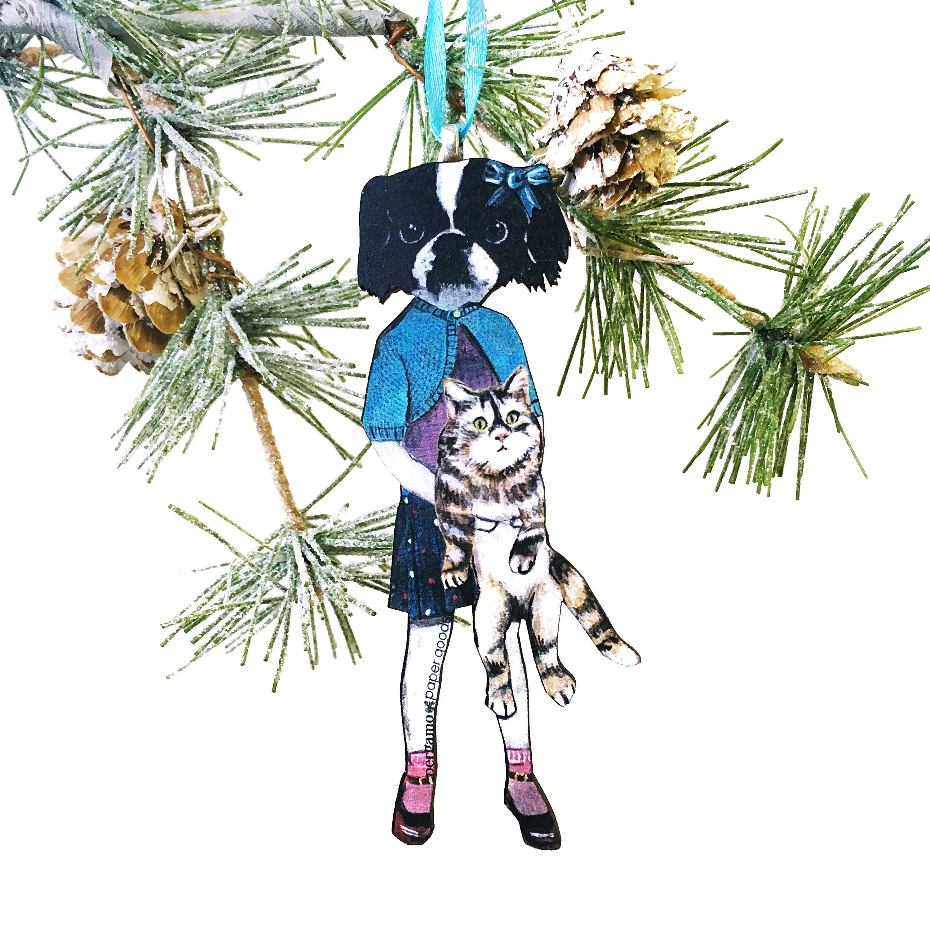 Dog Holiday Ornament, Retro Christmas Ornaments, Weird Animal Laser Ornament, Animal Lover Vintage Christmas Gift Decoration, Dog Mom Dogs - Thumbnail 3
