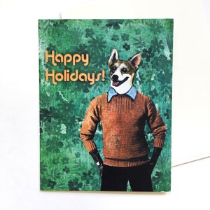 Corgi Holiday Card Set, Corgi Cards Set, Corgi Christmas Card Set, Corgi Stationery Set, Happy Holidays Corgi,  Holiday Party Dog Card