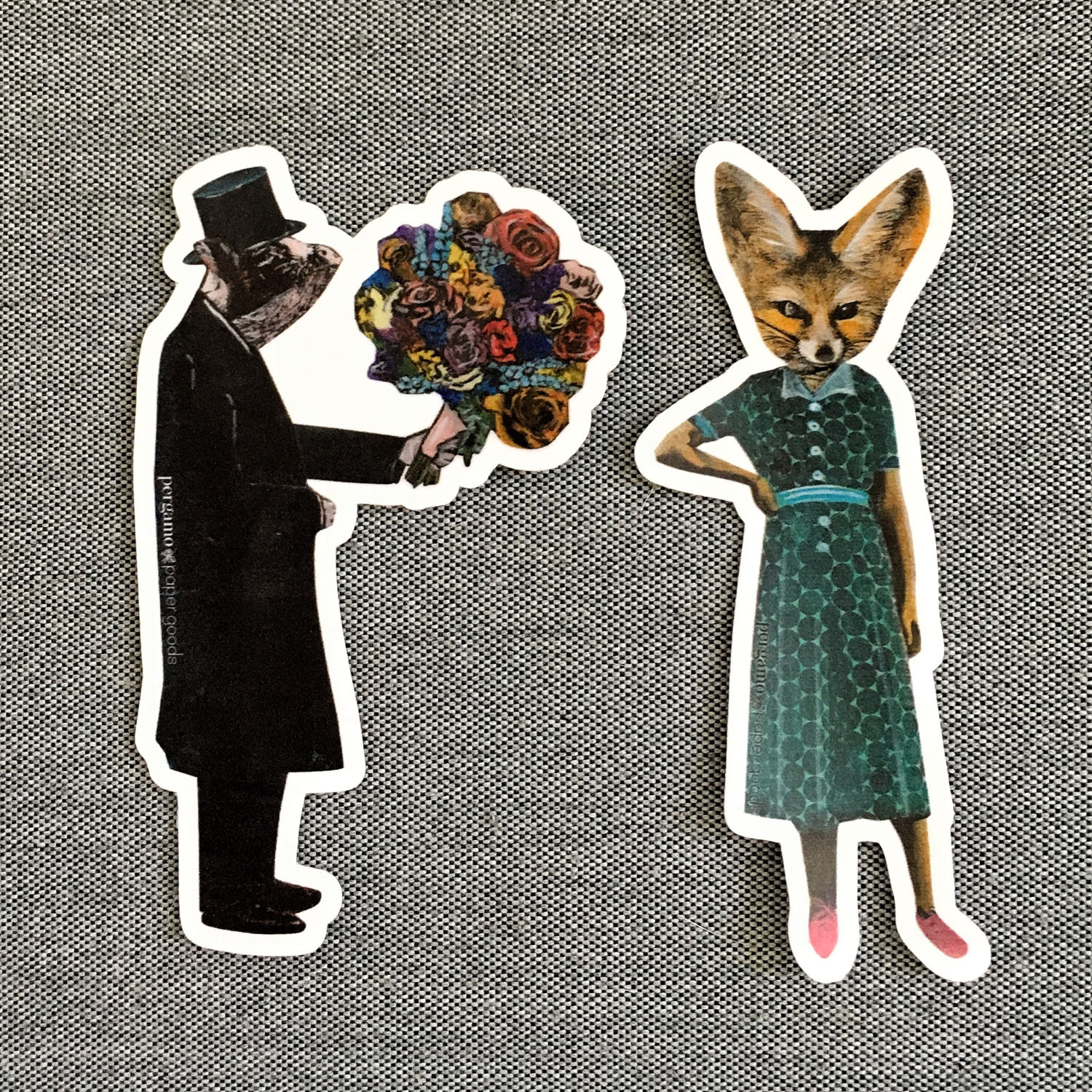Fox Laptop Sticker Pack, Sassy Animal Vinyl Stickers, Waterproof VSCO Decal, Fennec Fox Decals Illustrated Bumper Stickers for Car Macbook - Thumbnail 5