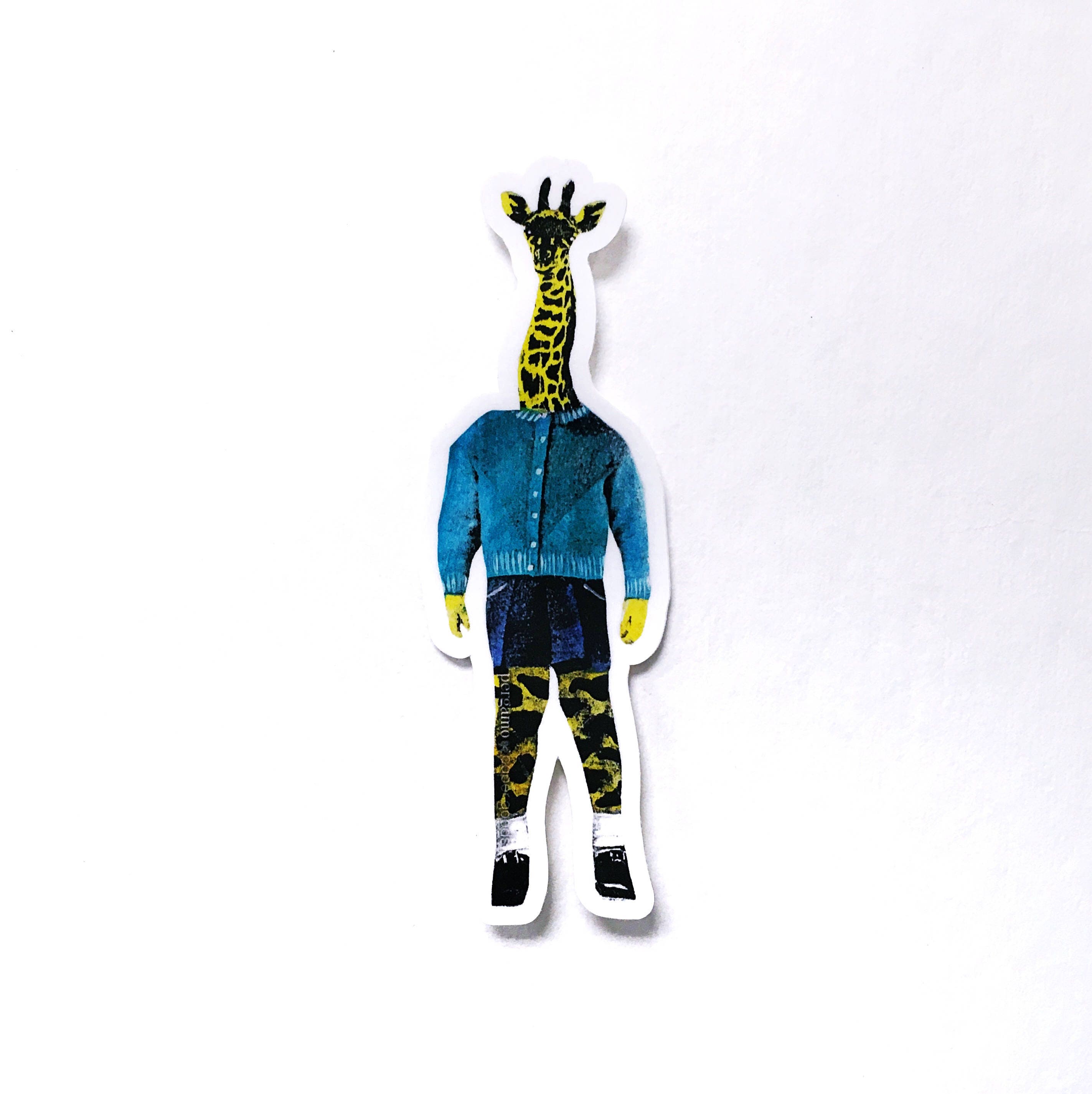 Retro Giraffe Sticker | Animal Lover Sticker | Animal Laptop Sticker | Outdoor Sticker | Yeti Sticker | Teen Gift Teen Stocking Stuffer - Thumbnail 2