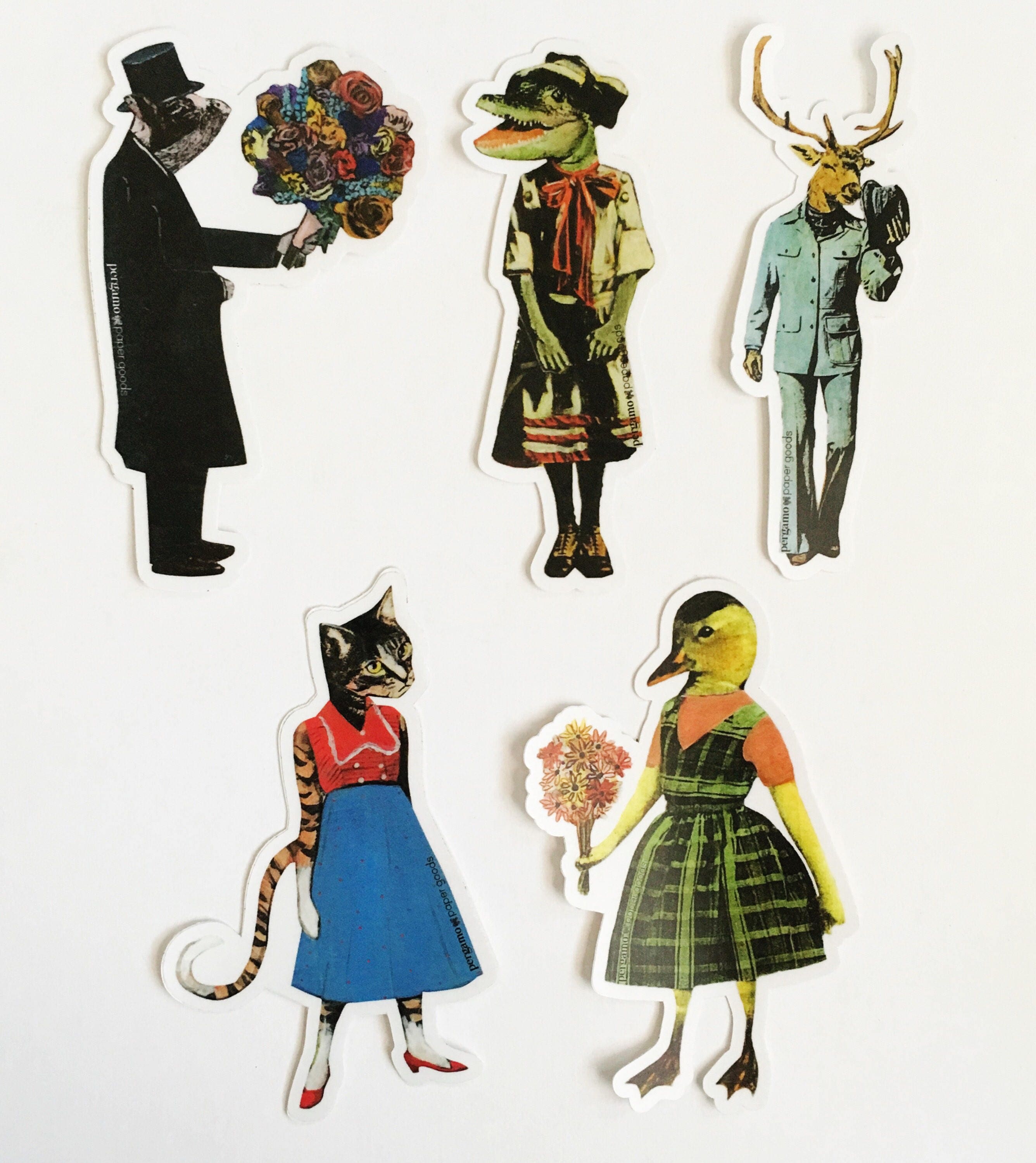 Pig Vinyl Sticker, Dapper Victorian Illustrated Waterproof Decals, Car Decal, Romantic Swine Old Fashioned Proper Weird Laptop Stickers - Thumbnail 5