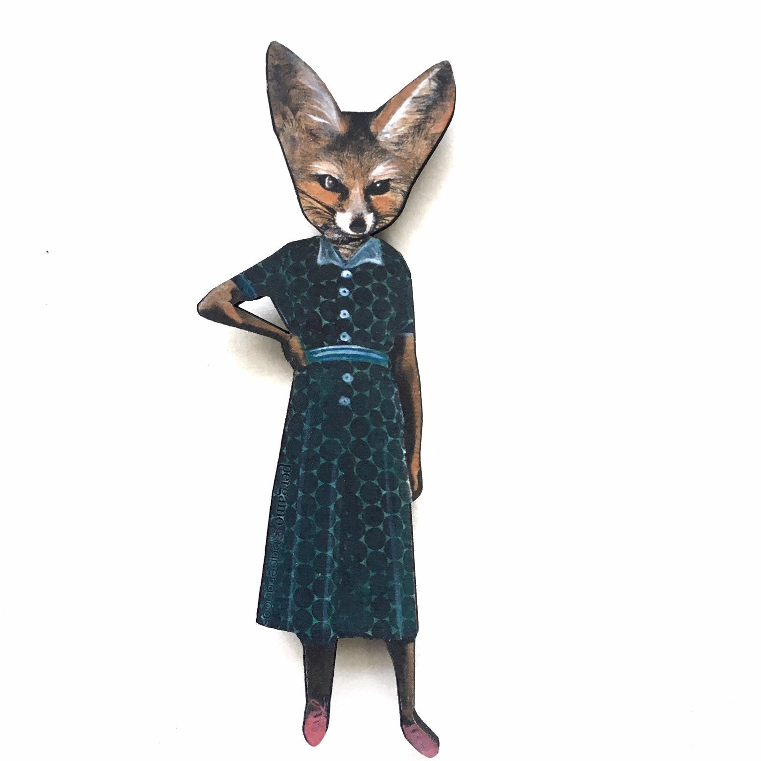 Fennec Fox Magnet, Animals Magnets Fridge, Back to School Gift, Animal Lover Housewarming Gifts, Retro Home Favor, Weird Art for Kitchen - Thumbnail 2