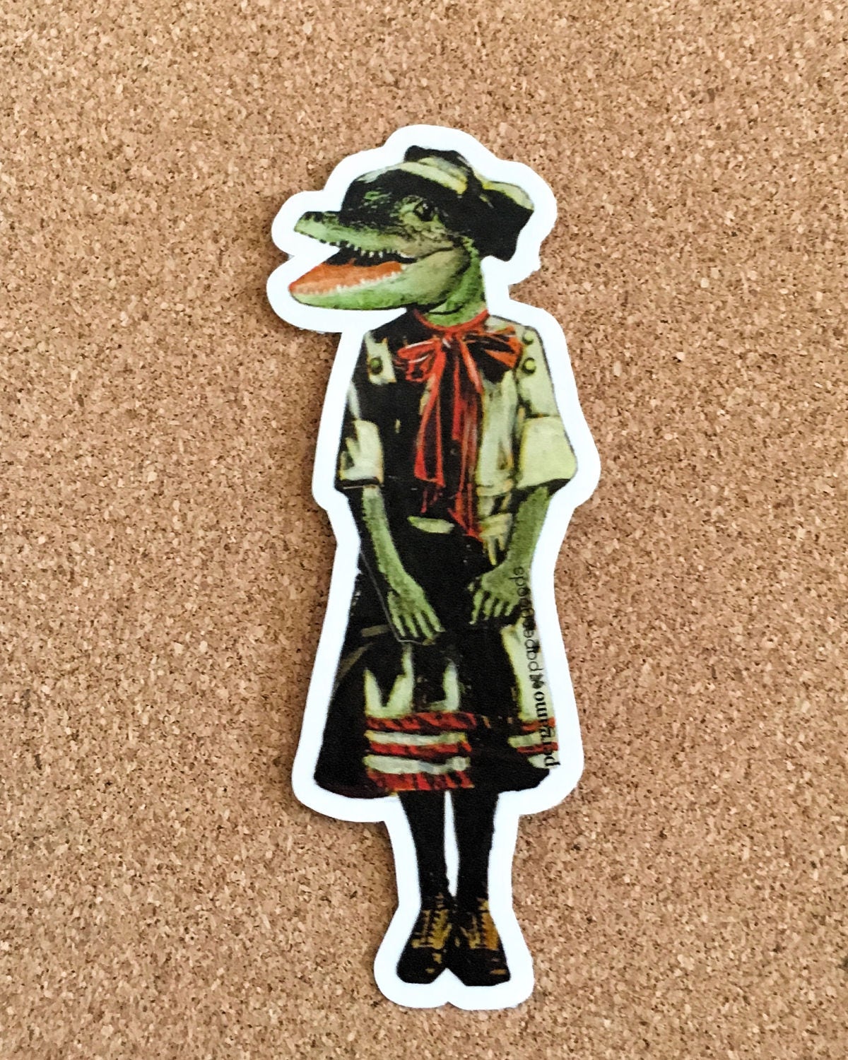 Alligator Sticker, Weird Unique Waterproof Durable Vinyl Stickers, Laptop Macbook Car Flask Outdoor Decals Old Fashioned Scout Florida Decal - Thumbnail 4