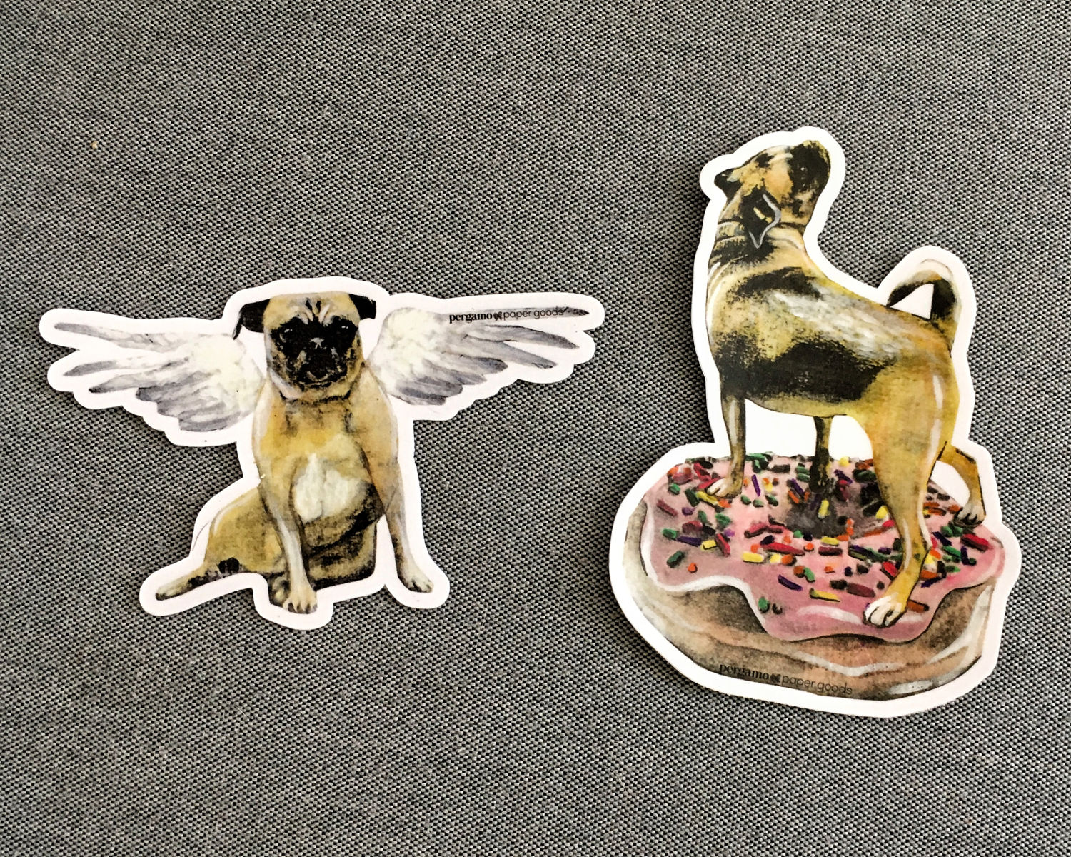 Pug Sticker Vinyl, Angel Dog Sticker Pack, Car Stickers Laptop, Rescue Animal Lover Gift Bumper Decal Flask Yeti Decals Angelic Pug Memorial - Thumbnail 5