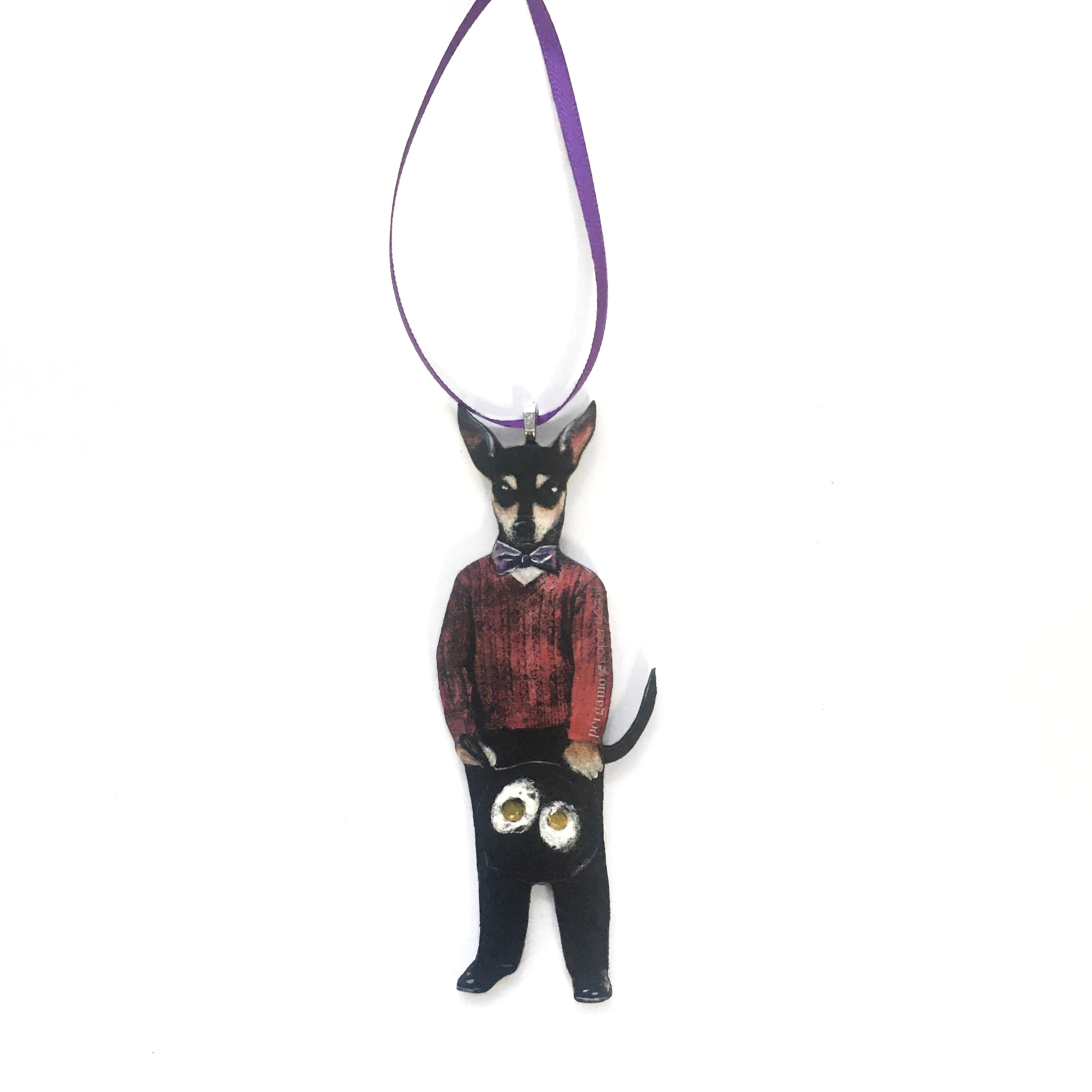 Chihuahua Christmas Ornament, Laser Cut Wood, Original Weird Ornaments, Retro Vintage Christmas, Quirky Unusual Gift, Funny Dog Rescue Gifts - Thumbnail 2