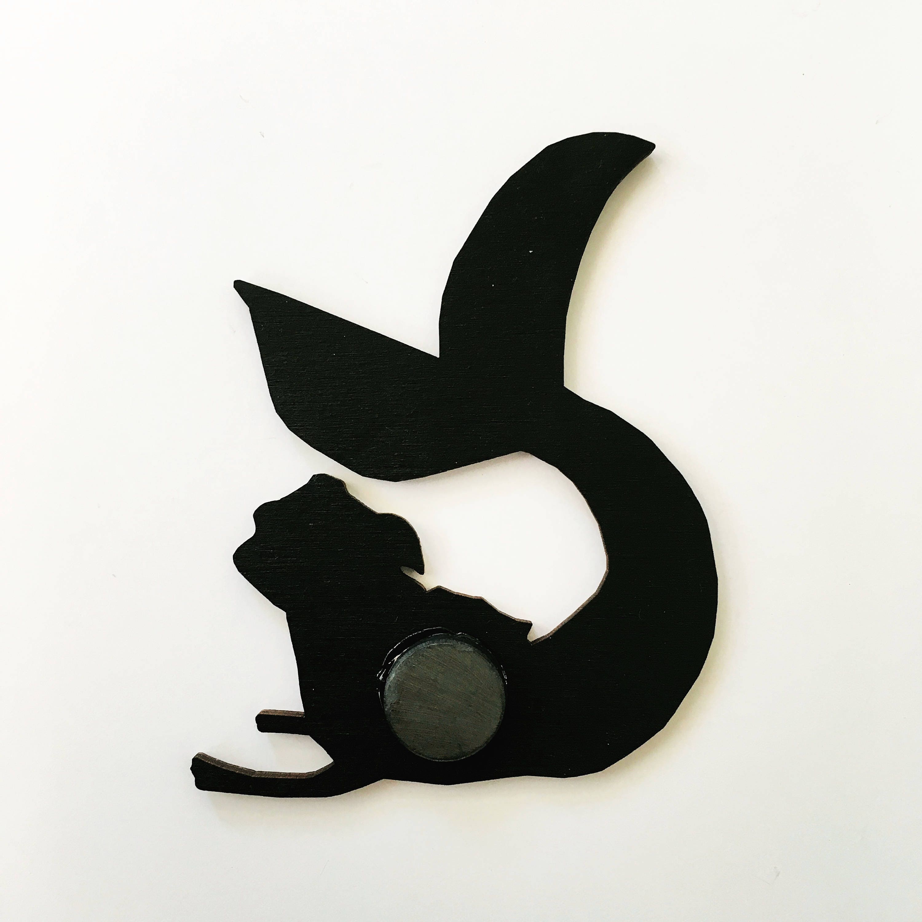 Mermaid Pug Magnet, High Quality Dog Refrigerator Magnets Fridge Mermaid Decor, Fantasy Pug Gifts, Laser Cut Wood, Illustrated Pug Wholesale - Thumbnail 4