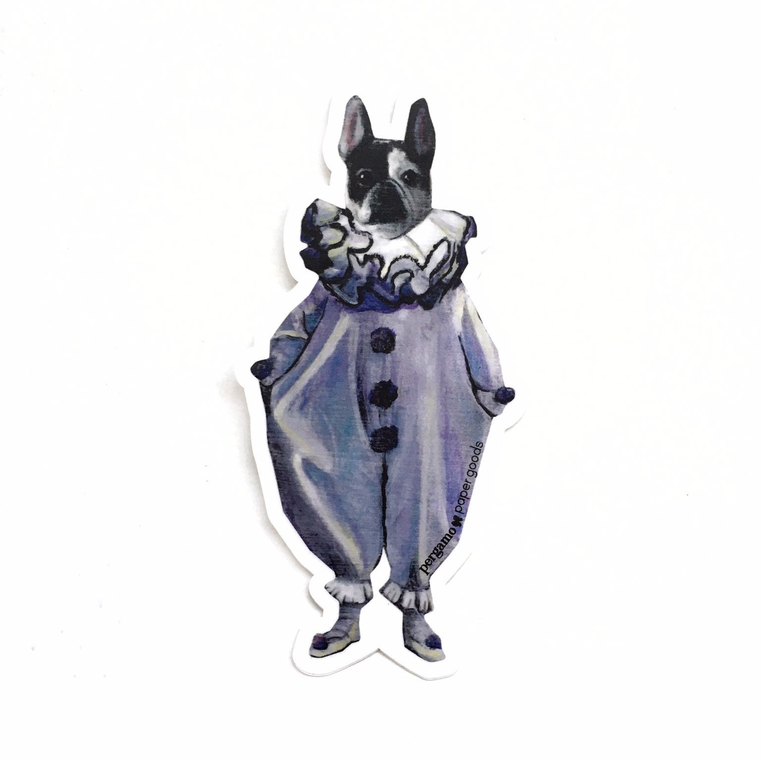 French Bulldog Sticker, Frenchie Gifts, Vinyl Stickers Laptop Flask, Weird Dog Lover Gift, Illustrated Decal, Outdoor Decals, Animal Rescue - Thumbnail 4