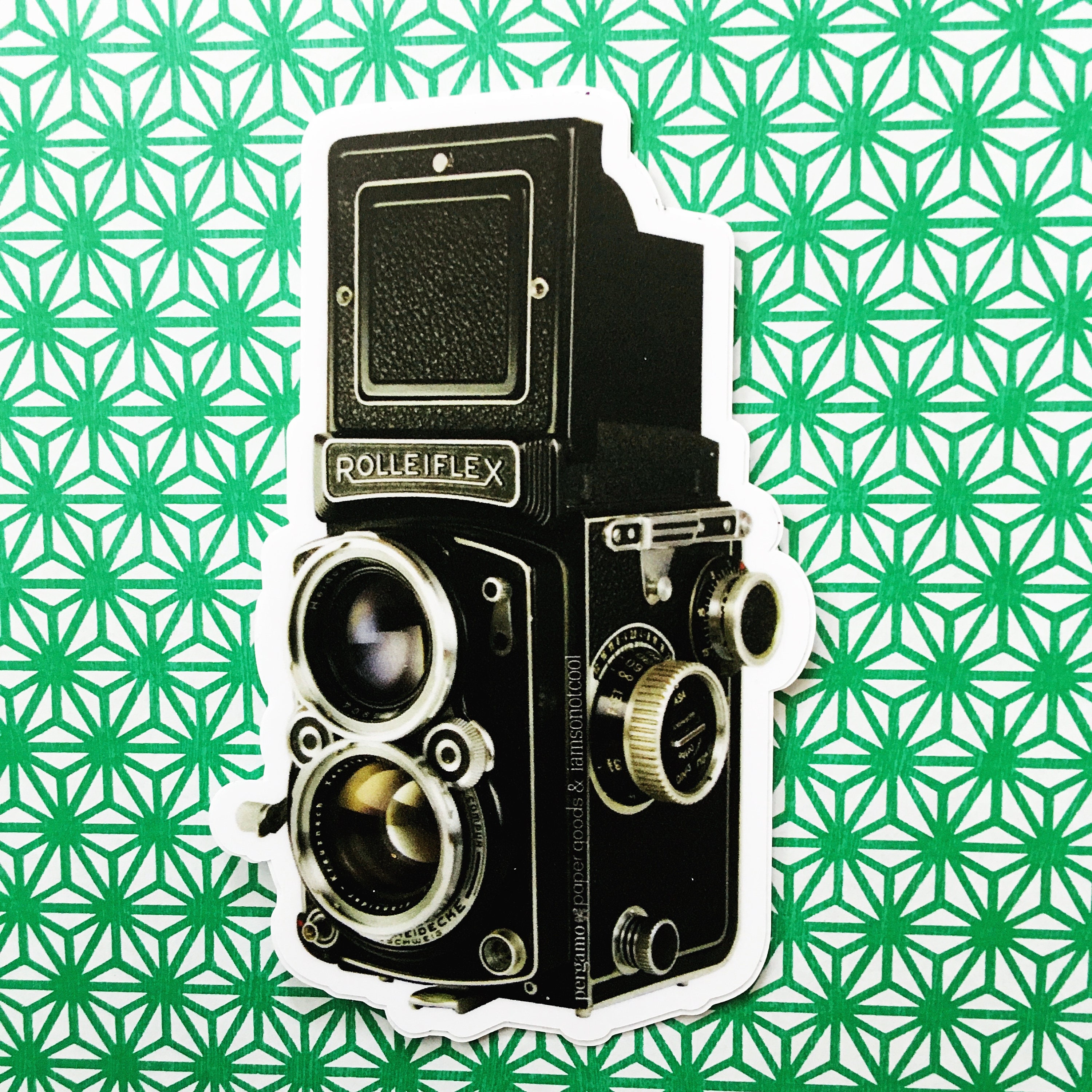 Vintage Camera Decal, Laptop Sticker Pack, Vinyl Stickers, Antique Photography Gift, Retro Photo Decals Bumper Sticker, Photographer Gifts - Thumbnail 2