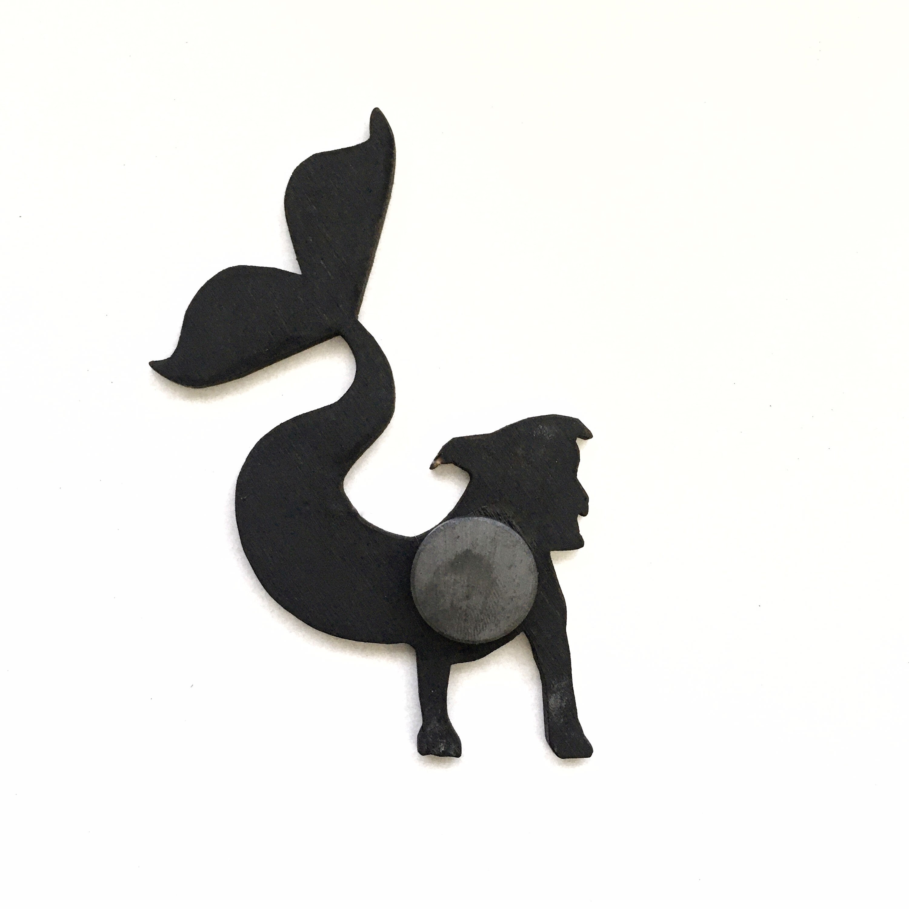 Mermaid Pitbull Magnet, Blue Pitbull Gift, Mermaid Gift, Weird Dog Art, Pit Bull Dog Mermaid Pitbull Memorial Gift, Pitbull Mom Bully Breed - Thumbnail 2