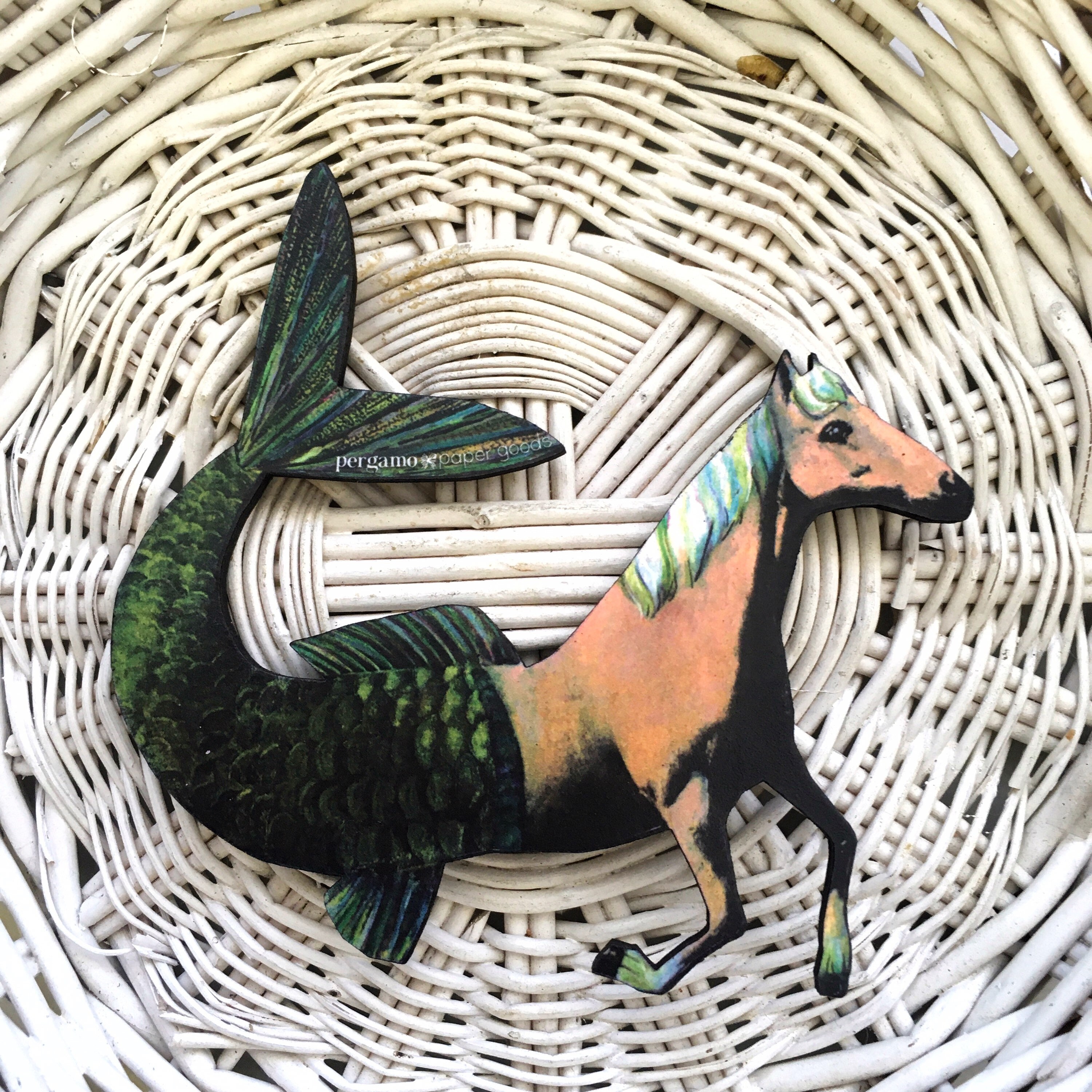 Horse Mermaid Magnet, Horse Magnets Fridge, Mermaid Gifts, Illustrated Fantasy  Pegasus Weird Art, Horse Girl Gift Housewarming Horse Owner - Thumbnail 5