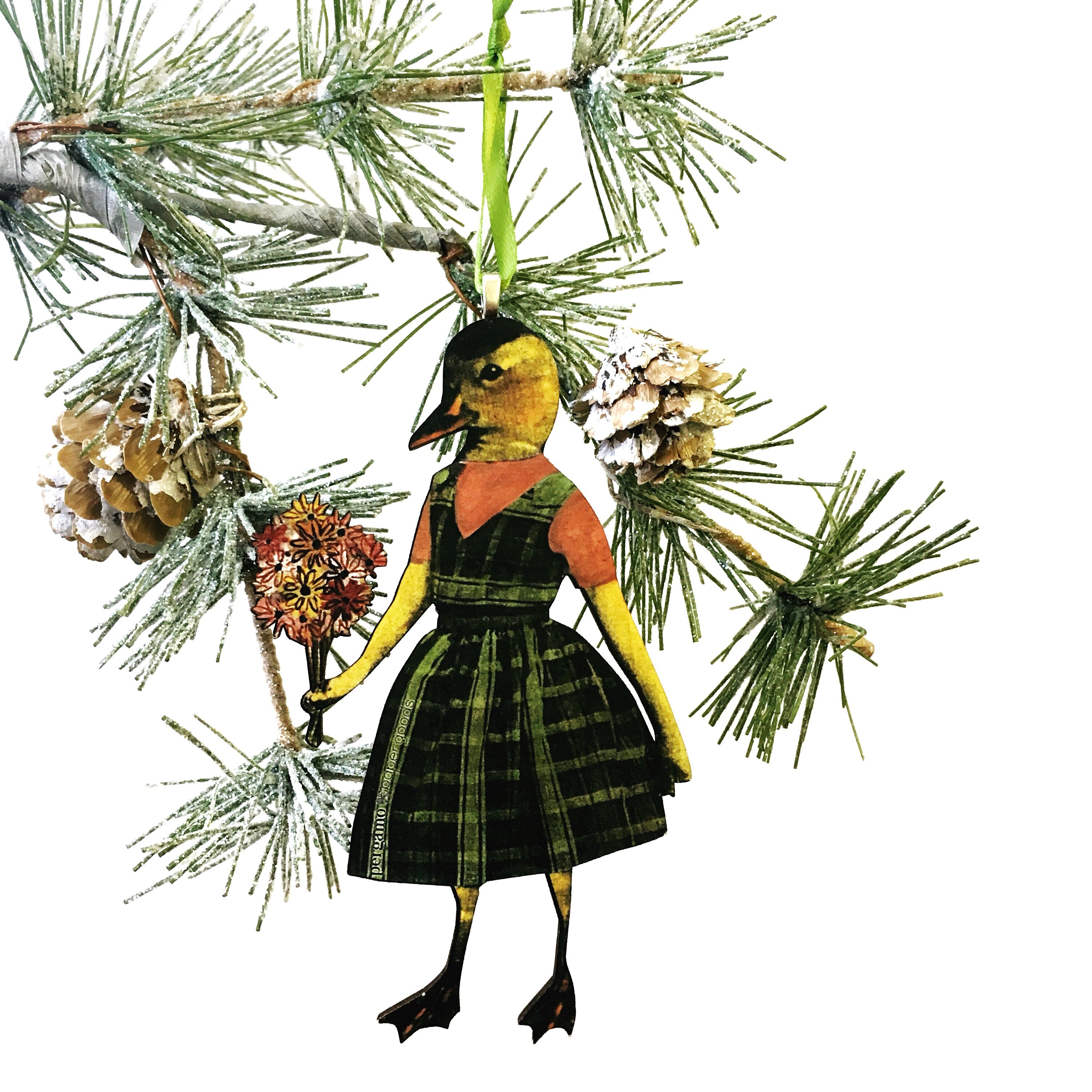 Holiday Ornament Vintage Christmas, Duck Retro Animal Ornament, Laser Ornaments, Weird Stocking Stuffer, Animal Lover Gifts Wholesale - Thumbnail 3