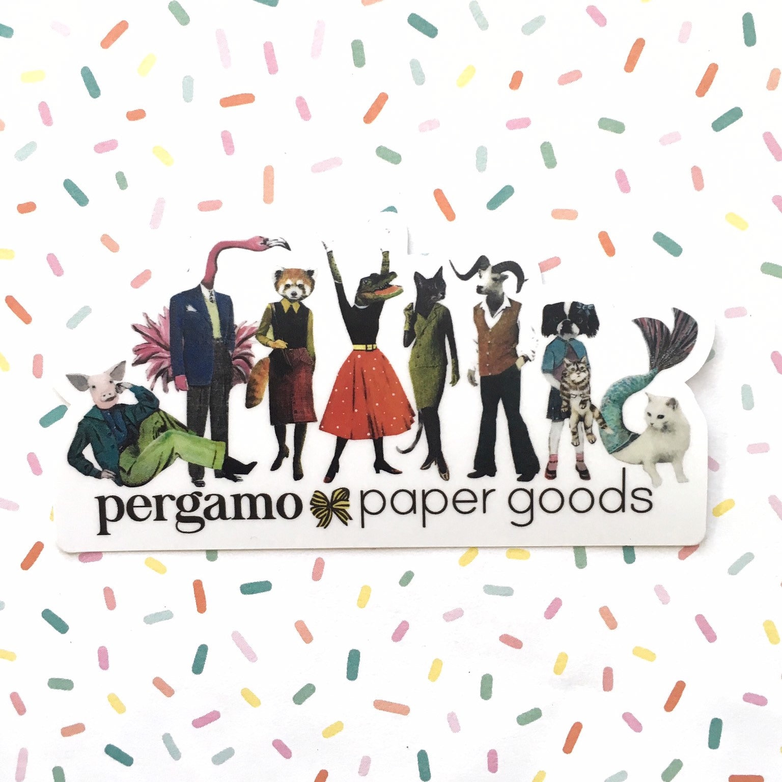 Animals Sticker, Pergamo Paper Goods Vinyl Sticker, Laptop Sticker, Outdoor Sticker, Nonfade Sticker, Waterbottle Sticker, Sticker Bomb