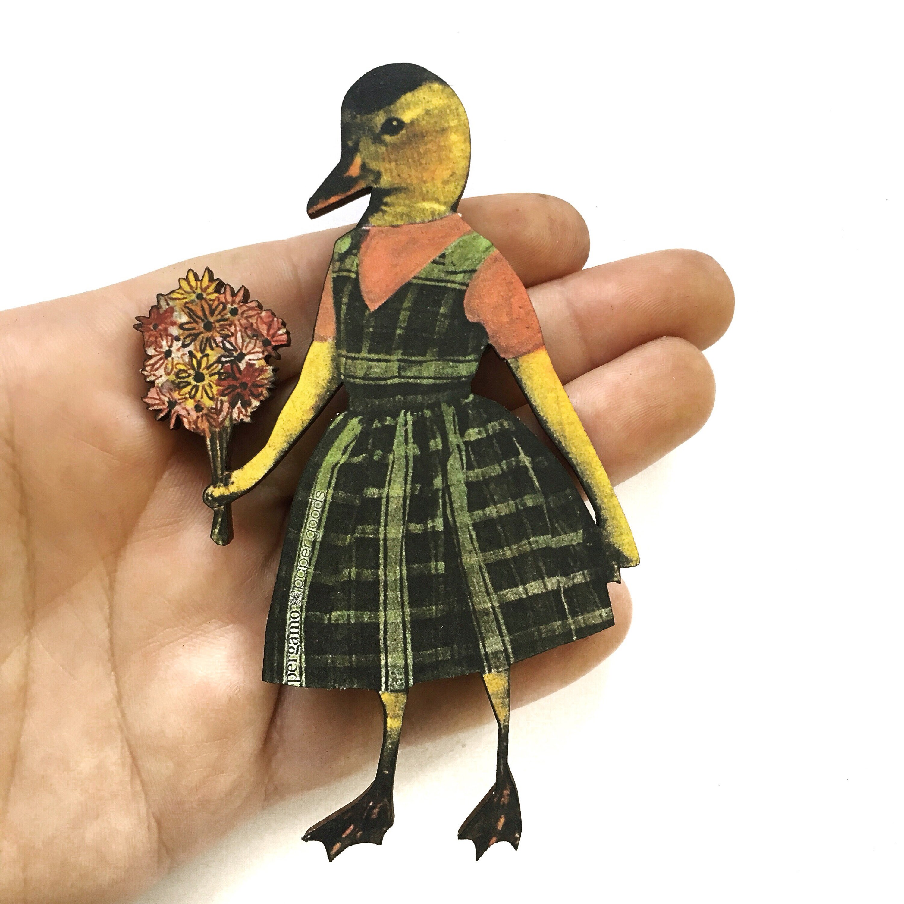 Vintage Kitchen Magnet Set, Illustrated Animal Magnets Fridge, Retro Refrigerator Stocking Stuffer, Cottagecore Gift, Gifts for Teachers - Thumbnail 3