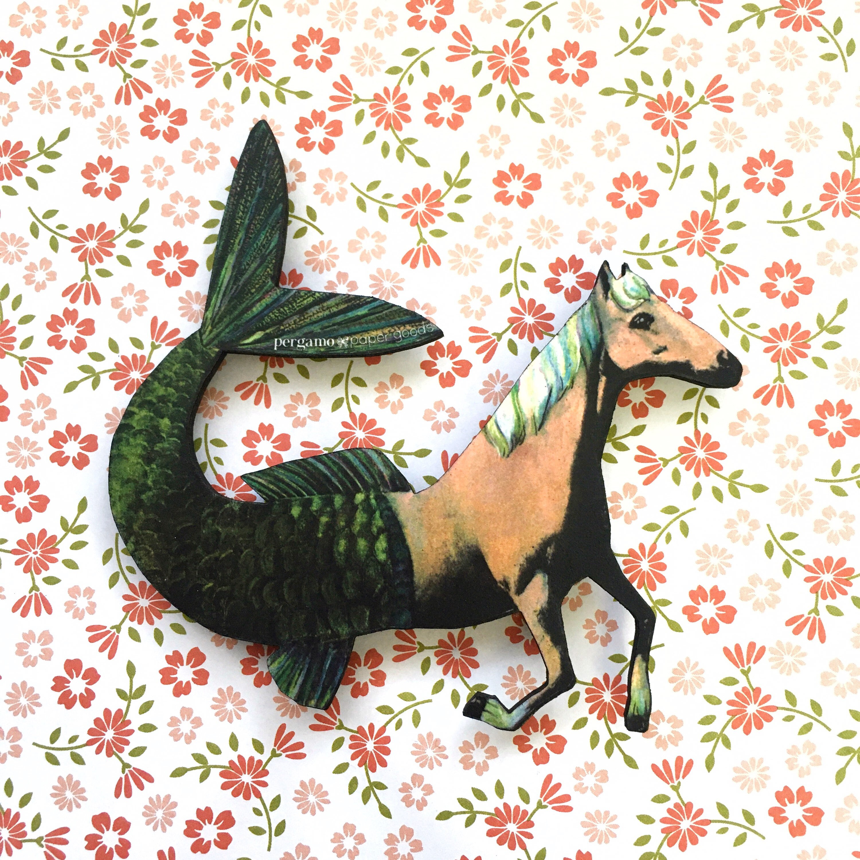 Horse Mermaid Magnet, Horse Magnets Fridge, Mermaid Gifts, Illustrated Fantasy  Pegasus Weird Art, Horse Girl Gift Housewarming Horse Owner
