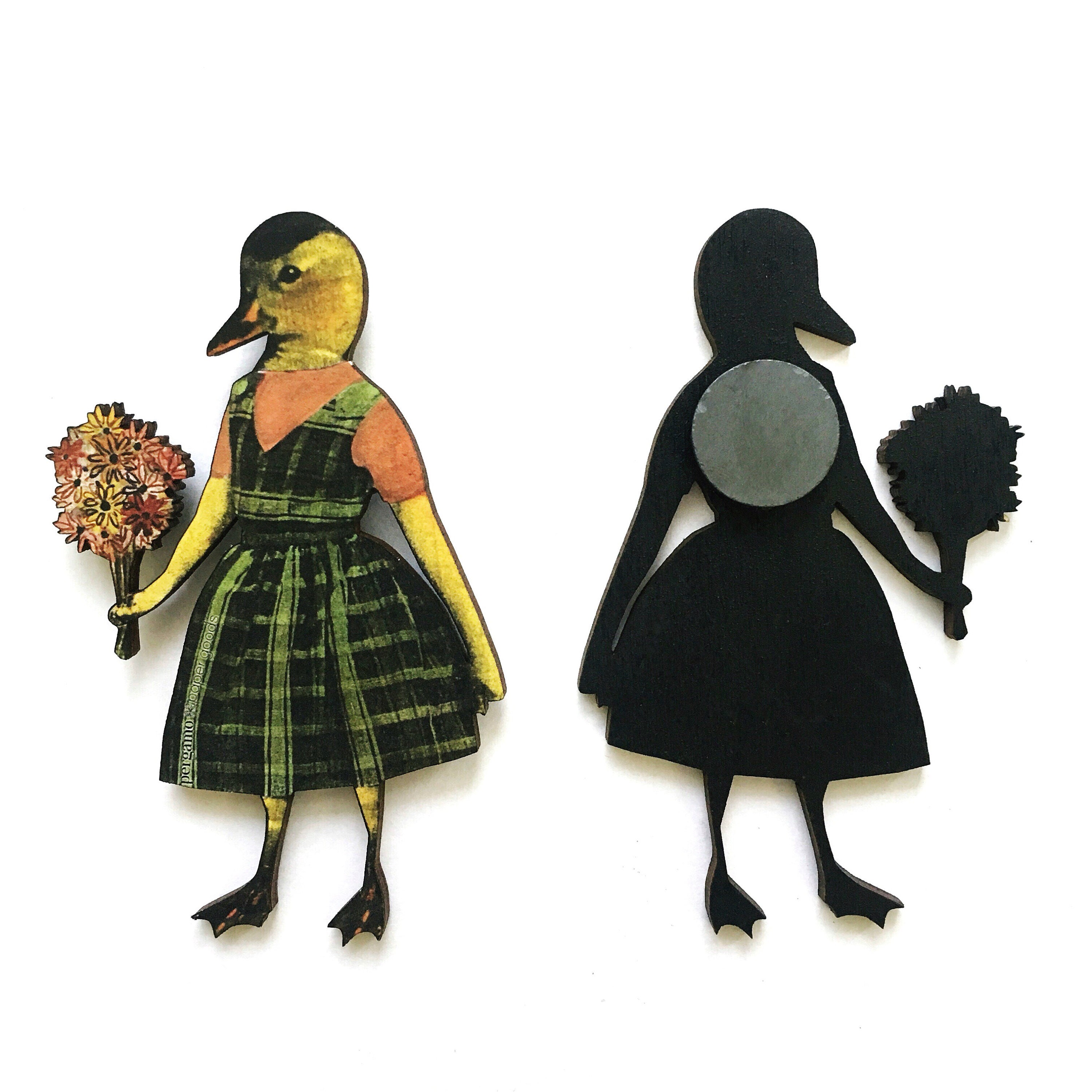 Vintage Kitchen Magnet Set, Illustrated Animal Magnets Fridge, Retro Refrigerator Stocking Stuffer, Cottagecore Gift, Gifts for Teachers - Thumbnail 5