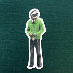 Rare Luiaard Sticker, Beste Luiaard Vinyl Sticker Pack, Hoge Kwaliteit Waterdichte Outdoor Stickers Laptop, Duurzame Sticker, Surreal Stocking Stuffer afbeelding 6