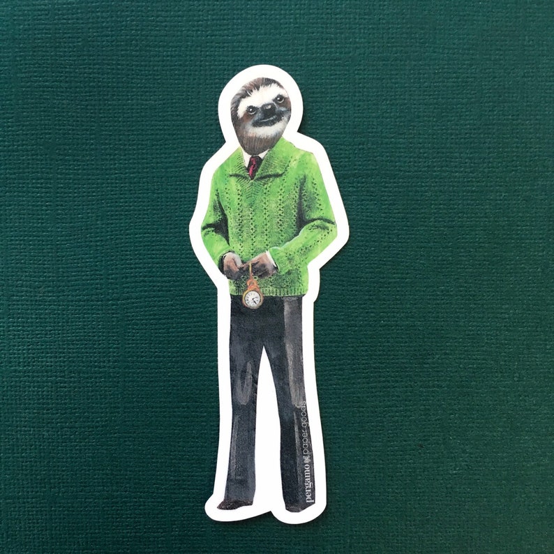 Rare Luiaard Sticker, Beste Luiaard Vinyl Sticker Pack, Hoge Kwaliteit Waterdichte Outdoor Stickers Laptop, Duurzame Sticker, Surreal Stocking Stuffer afbeelding 6