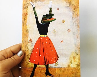 Watercolor Greeting Cards Rhonda Koch Artist Alligator Card Set