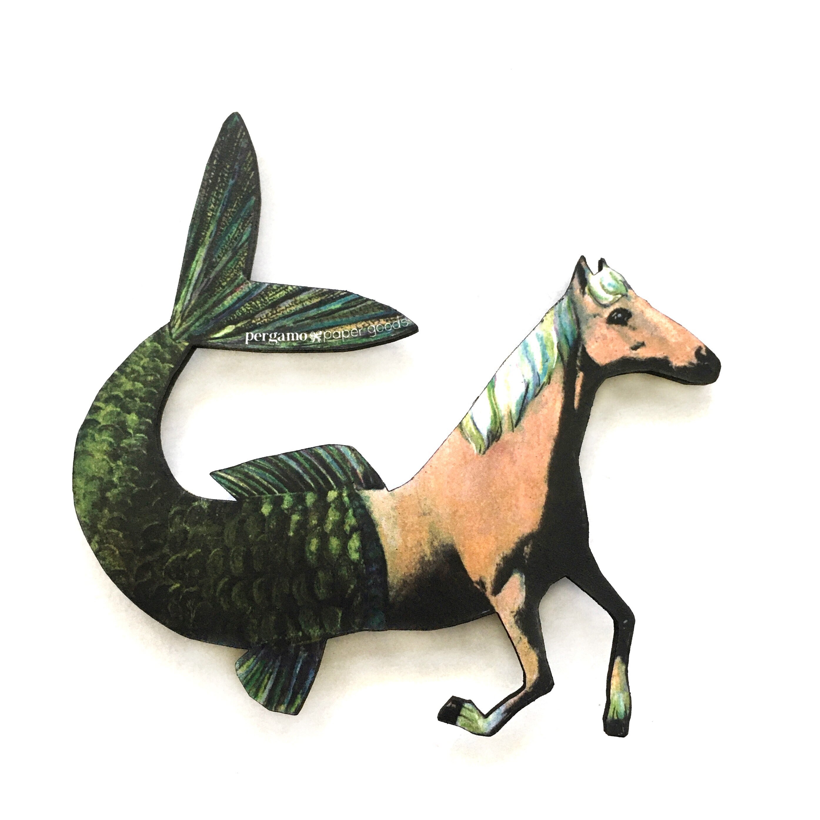 Horse Mermaid Magnet, Horse Magnets Fridge, Mermaid Gifts, Illustrated Fantasy  Pegasus Weird Art, Horse Girl Gift Housewarming Horse Owner - Thumbnail 4