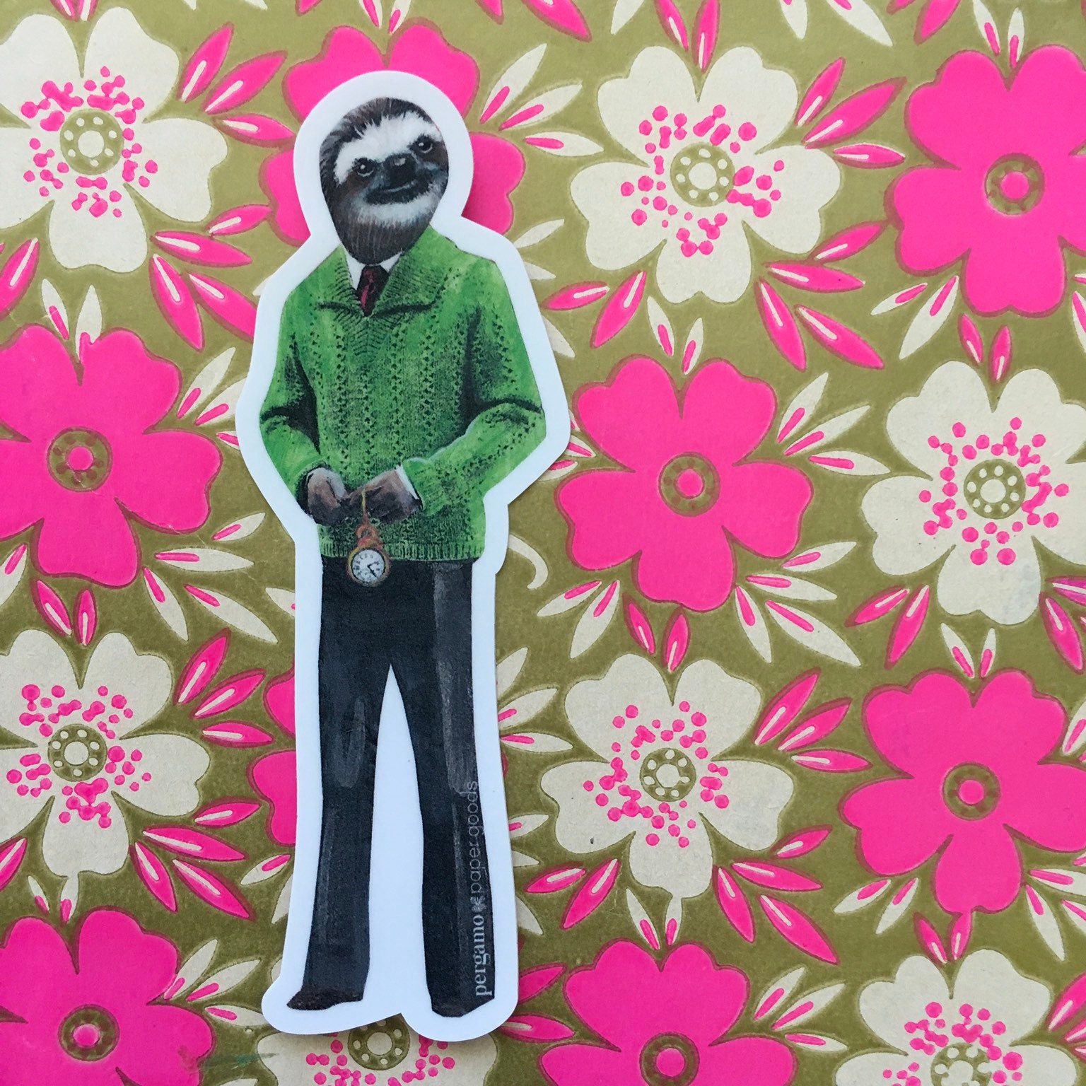 Weird Sloth Sticker, Best Sloth Vinyl Sticker Pack, High Quality Waterproof Outdoor Stickers Laptop, Durable Decal, Surreal Stocking Stuffer - Thumbnail 4