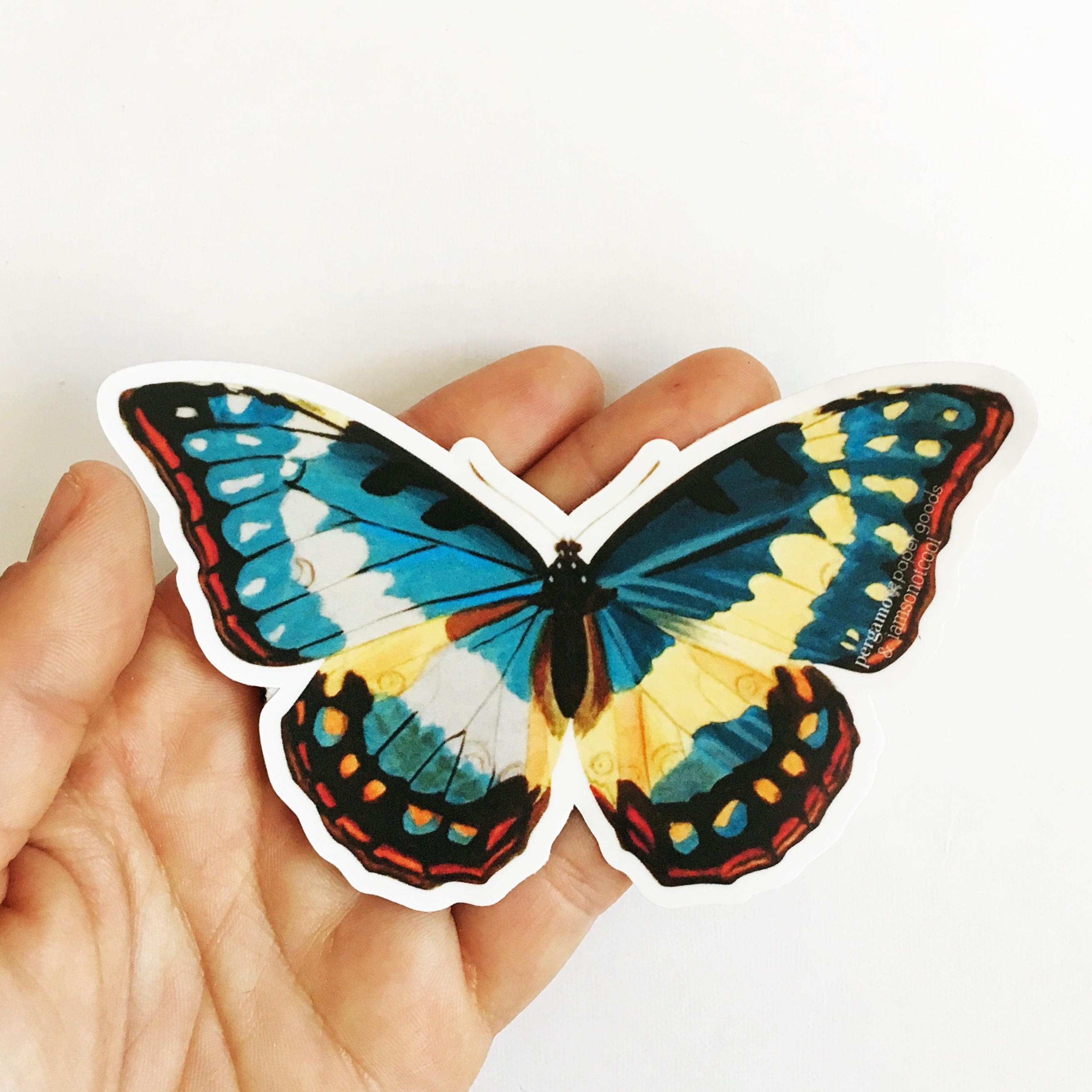 Butterfly Stickers, Vinyl Sticker Pack, Mix and Match Decals, Retro Nonfade Vintage Botanical Decal, Laptop MacBook Nature Antique - Thumbnail 2