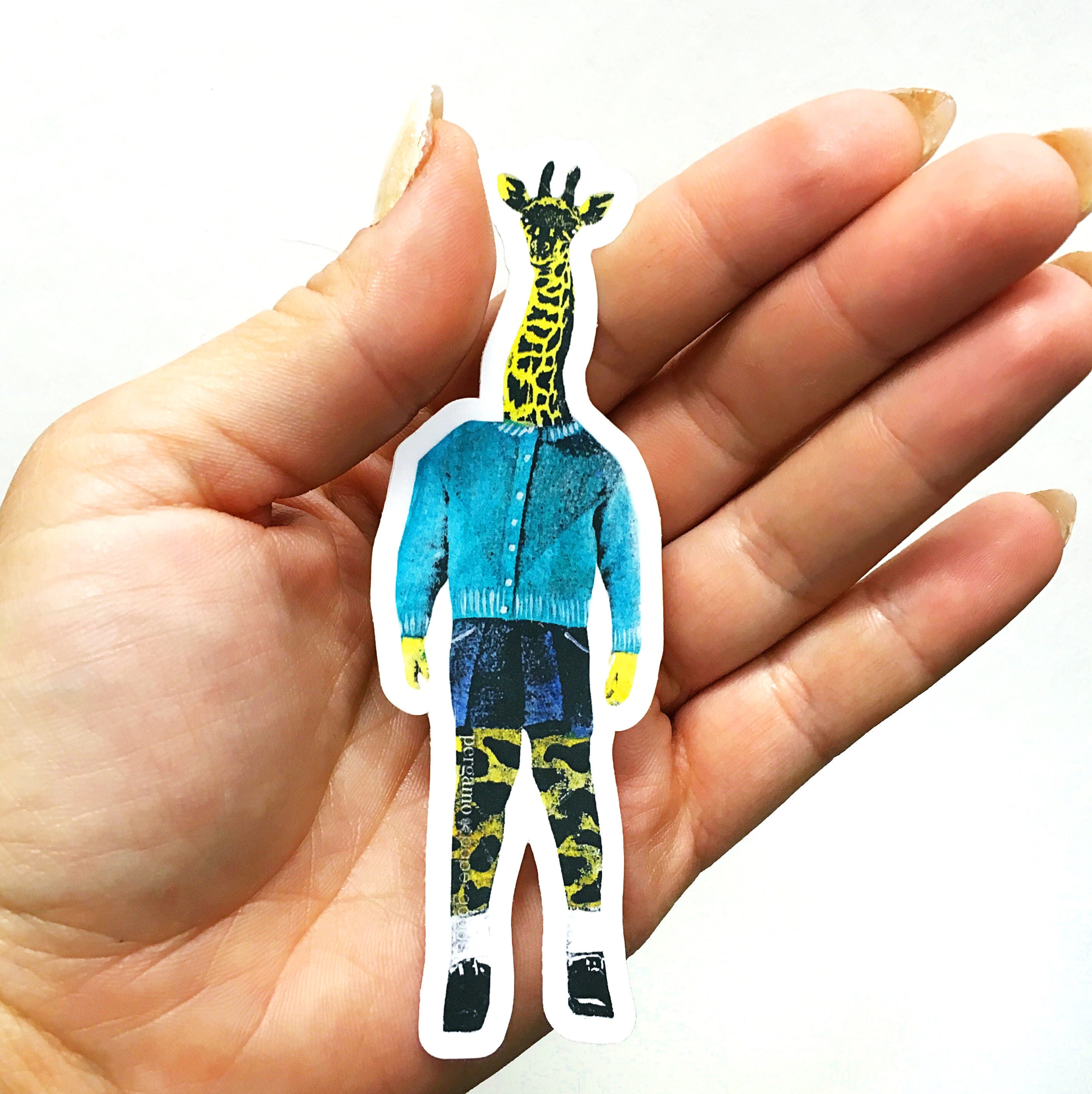 Retro Giraffe Sticker | Animal Lover Sticker | Animal Laptop Sticker | Outdoor Sticker | Yeti Sticker | Teen Gift Teen Stocking Stuffer