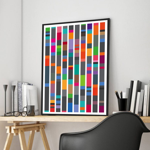 DNA Kunst, Wissenschaftsgeschenk, Biologie DNA Posterdruck, Abstraktes DNA Wissenschaftsdruck Wanddekor, Genetik und abstraktes Wandkunst Geschenk