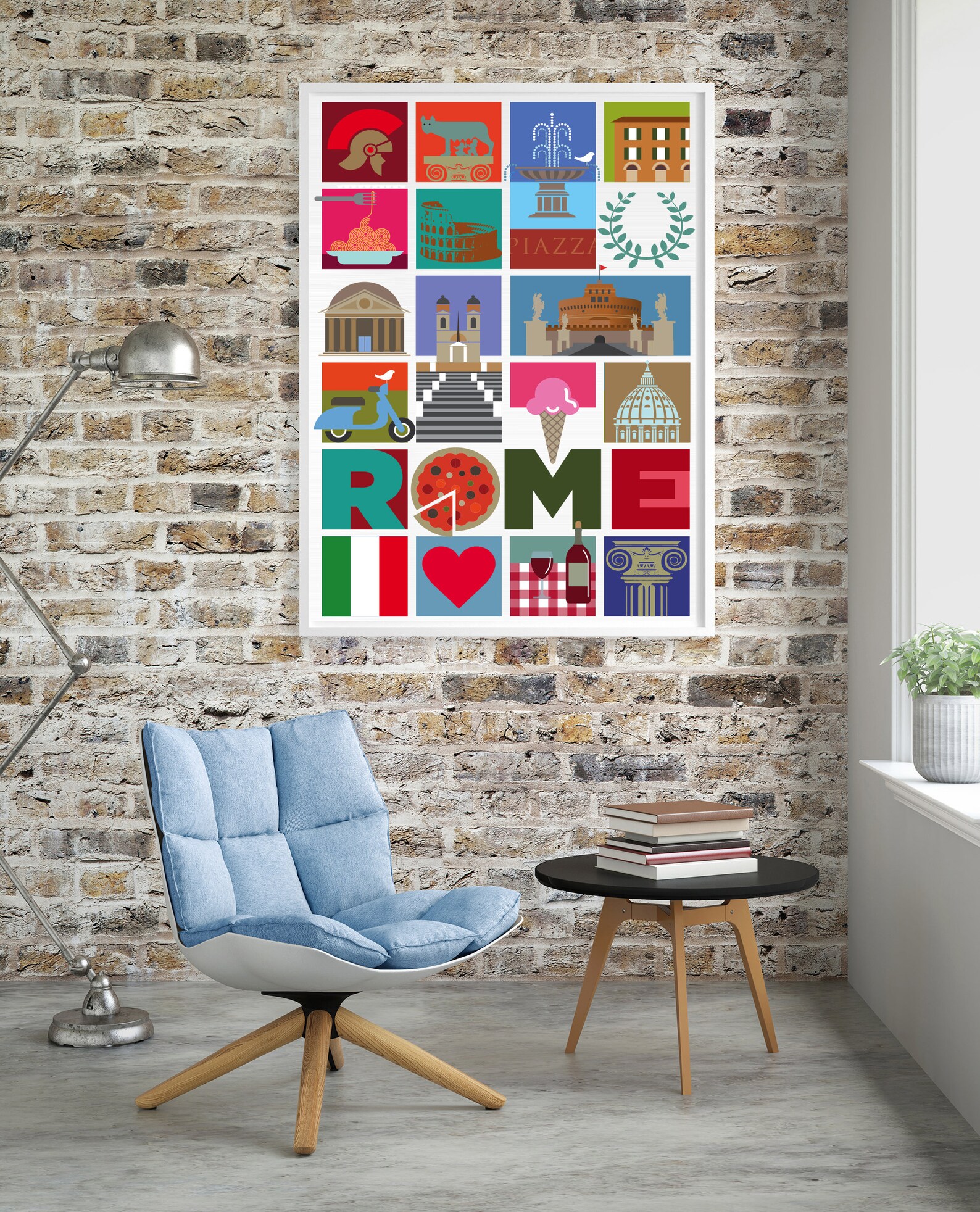 Rome Italy Wall Art Rome Print Wall Art Collage Italy Etsy
