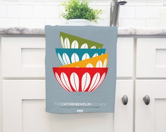 Strofinacci da cucina Catherinholm per cucina, moderni della metà del secolo, strofinacci da cucina Cathrineholm, strofinaccio decorativo colorato norvegese