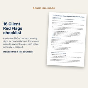 Kit voor het afhandelen van klantafhandeling, checklist voor de overdracht van freelanceprojecten, e-mail voor het aanvragen van een testimonial, sjabloon voor casestudy's, scripts voor doorverwijzingen, PDF DOCX afbeelding 5