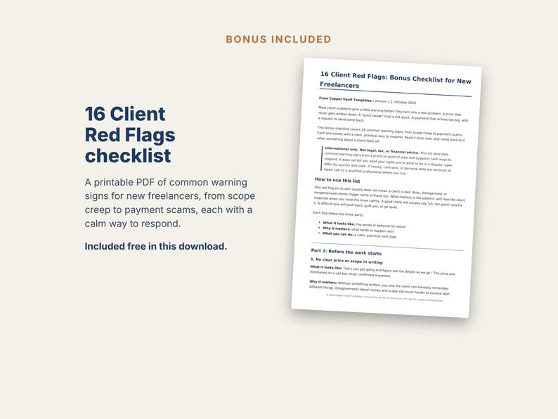 Kit di onboarding per clienti freelance, questionario di anamnesi del cliente, agenda per la call di avvio, script per email, modelli per freelance, PDF DOCX immagine 5