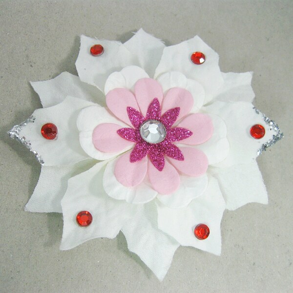 Haarspange Weihnachtsstern, Weihnachten Haar Blume, Weihnachtsstern Blume, Haarspange, Holiday Hair Clip