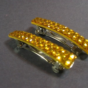 Gold Tone Barrette, Small Hair Clips, Summer Hair Accessory, Metal French Barrette, Hair Jewelry