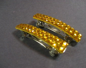 Gold Tone Barrette, Small Hair Clips, Summer Hair Accessory, Metal French Barrette, Hair Jewelry