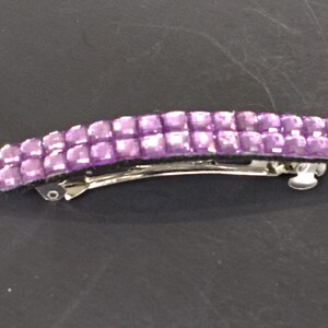 Hair Barrettes for Women Lilac Hair Clip Rhinestone French Barrette