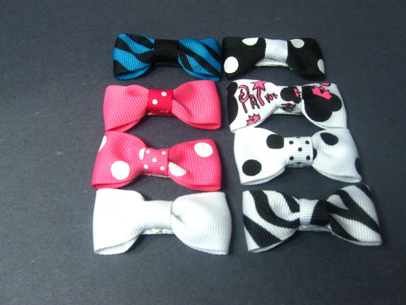 Baby Toddler Hair Clips, Baby Bow, Set of 8, Hair Bows image 1