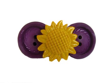 Sunflower Barrette, Sun Flower Hair Clip, Hair Accessories