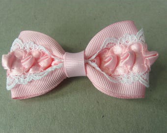 Light Pink Hair Bow, Toddler Hair Bow, Girls Bow, Pink Hair Clip, Pink Bow