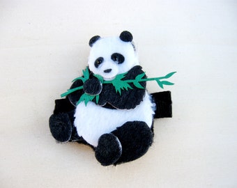 Girl Hair Clip, Panda Hair Clip, Animal Hair Clip,  Toddler Hair Clip