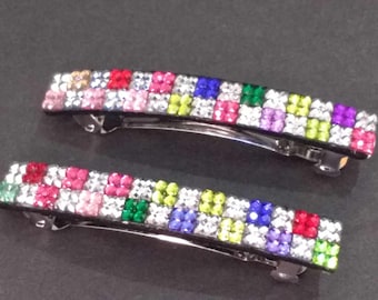 Rhinestone Hair Clips Sparkly Hair Barrettes Women Girls Bling Hair Clip Set of 2