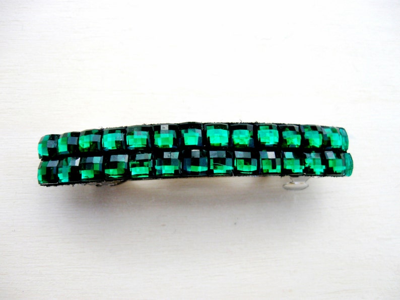 Ladies Green Barrette, French Barrettes, Hair Barrette, Hair Accessory image 4