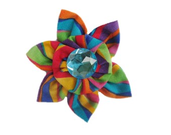 Rainbow Hair Clip, Multicolor Bow, Rainbow Hair Bow